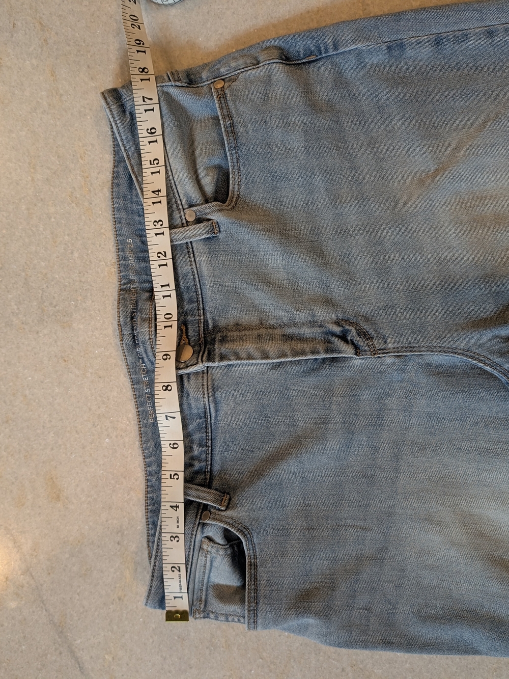 Chico's Perfect Stretch Girlfriend Straight Leg Cropped Jeans With Embellished H - Picture 4 of 8